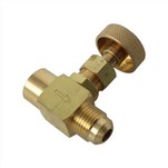 مستقيم صمام إبرة النحاس مضيئة