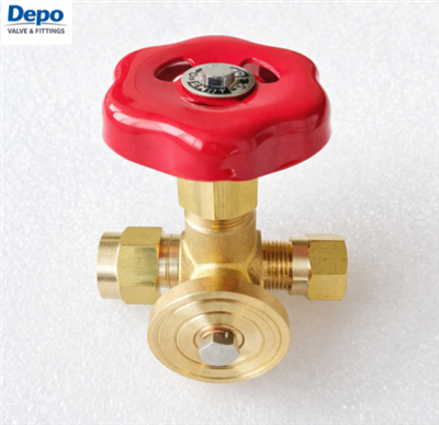 التحكم في صمام إبرة قياس الضغط مع شفة