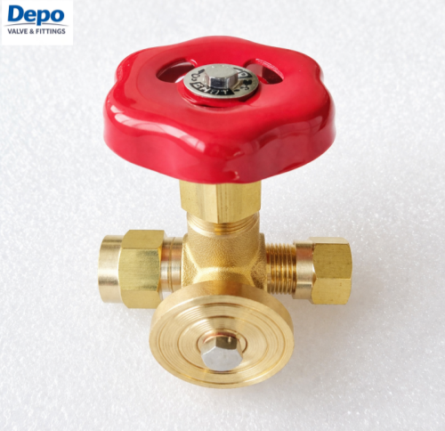 التحكم في صمام إبرة قياس الضغط مع شفة