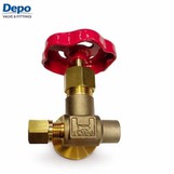 صمام كروي نحاسي PN 100 مع لوحة