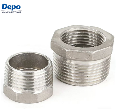 جلبة ملولبة من الفولاذ المقاوم للصدأ لتركيب الأنابيب